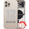 Back Cover/Frame with Small Parts for iPhone 12 Pro Max (EU / Global Version) (Aftermarket Plus) (Gold)