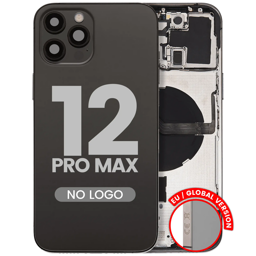Back Cover/Frame with Small Parts for iPhone 12 Pro Max (EU/Global Version) (Aftermarket Plus) (Graphite)