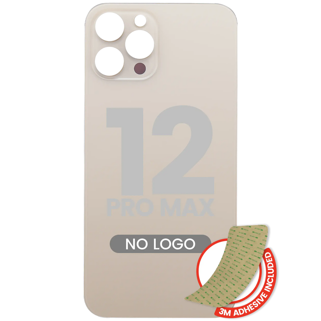 Backcover mit 3M-Kleber für iPhone 12 Pro Max (ohne Logo, großes Kameraloch) (Go