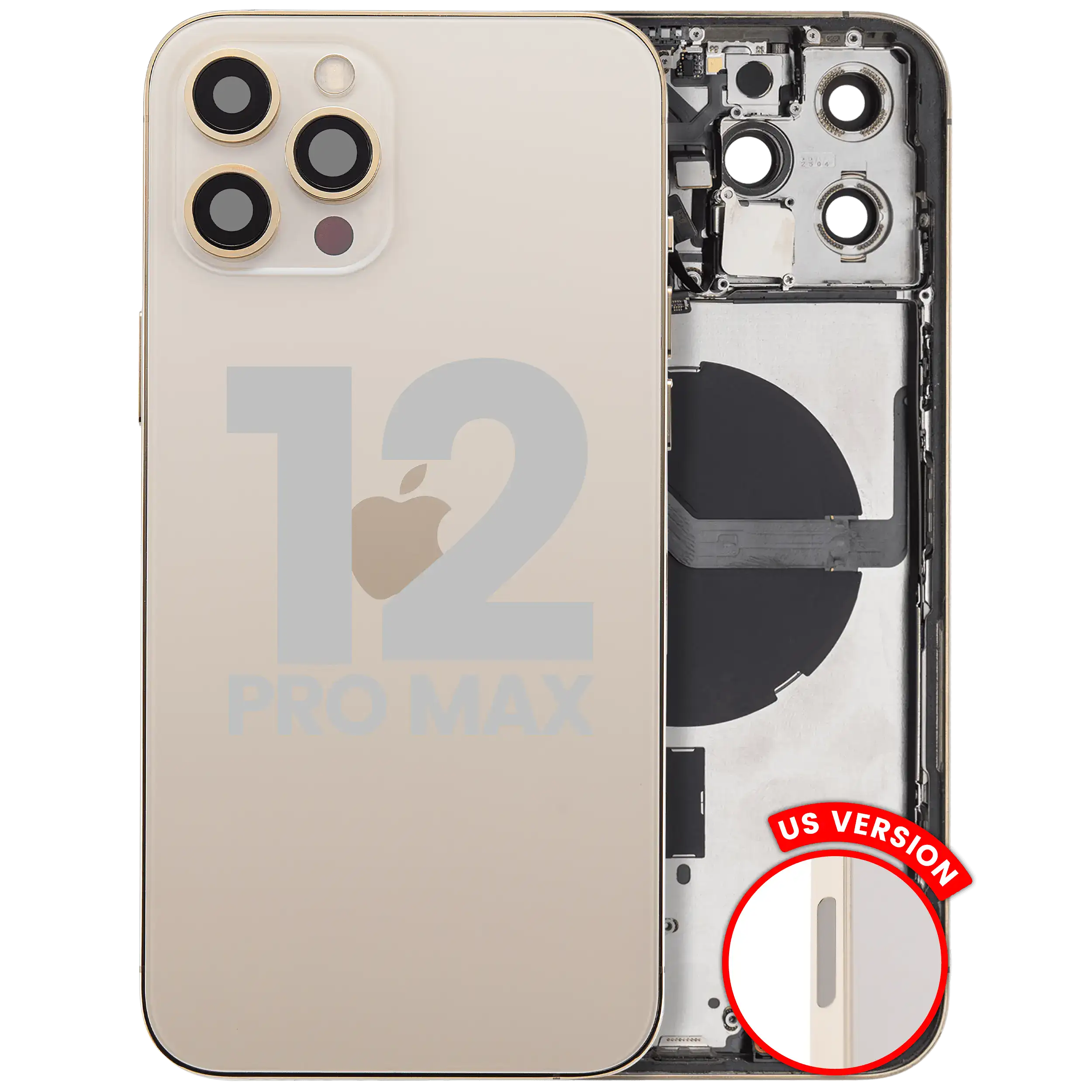 Gebrauchter Ausbau/Pull Qualität B – iPhone 12 Pro Max Backcover/Rahmen Gold