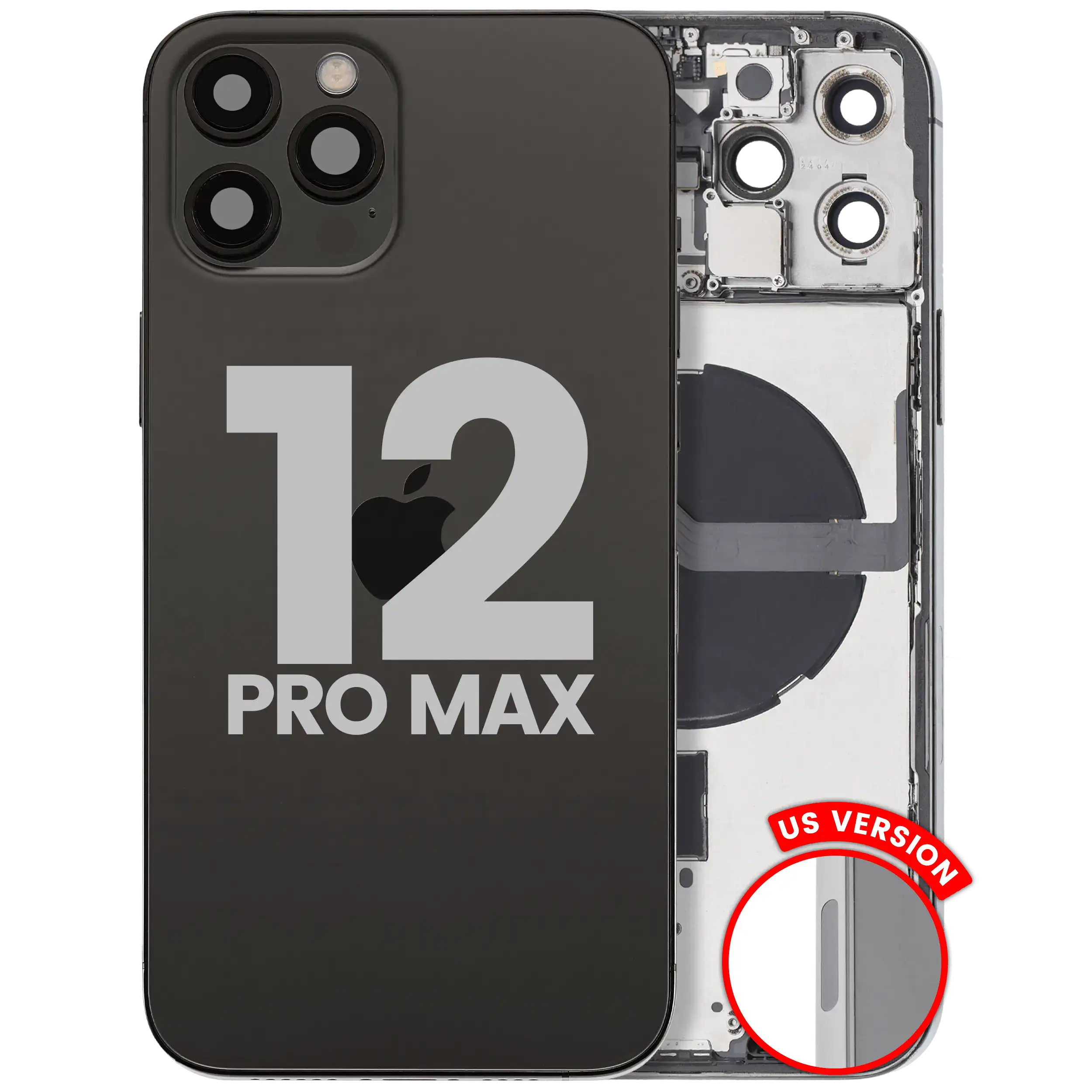 Gebrauchter Ausbau/Pull Qualität C – iPhone 12 Pro Max Backcover/Rahmen Graphit