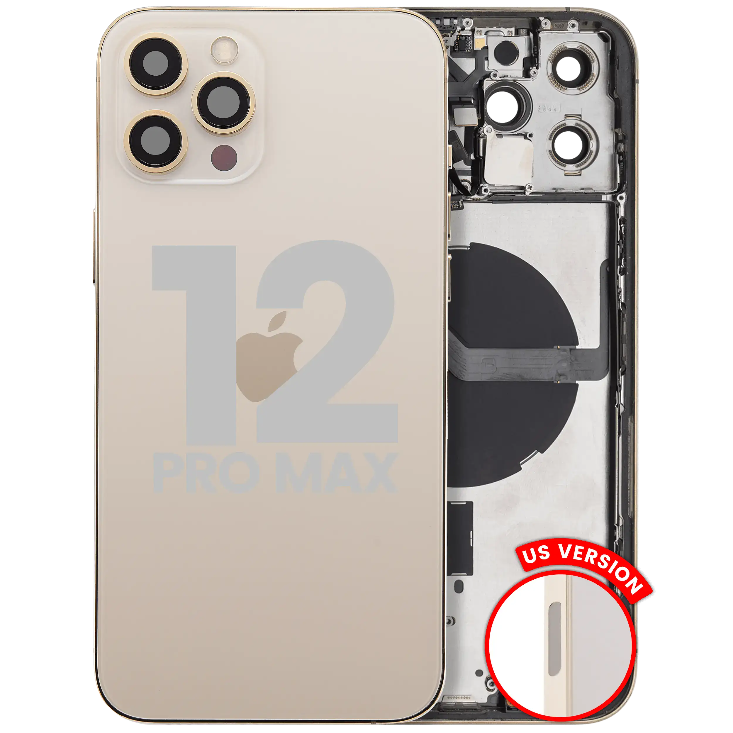 Backcover/Rahmen mit Kleinteilen iPhone 12 Pro Max Gold OEM C