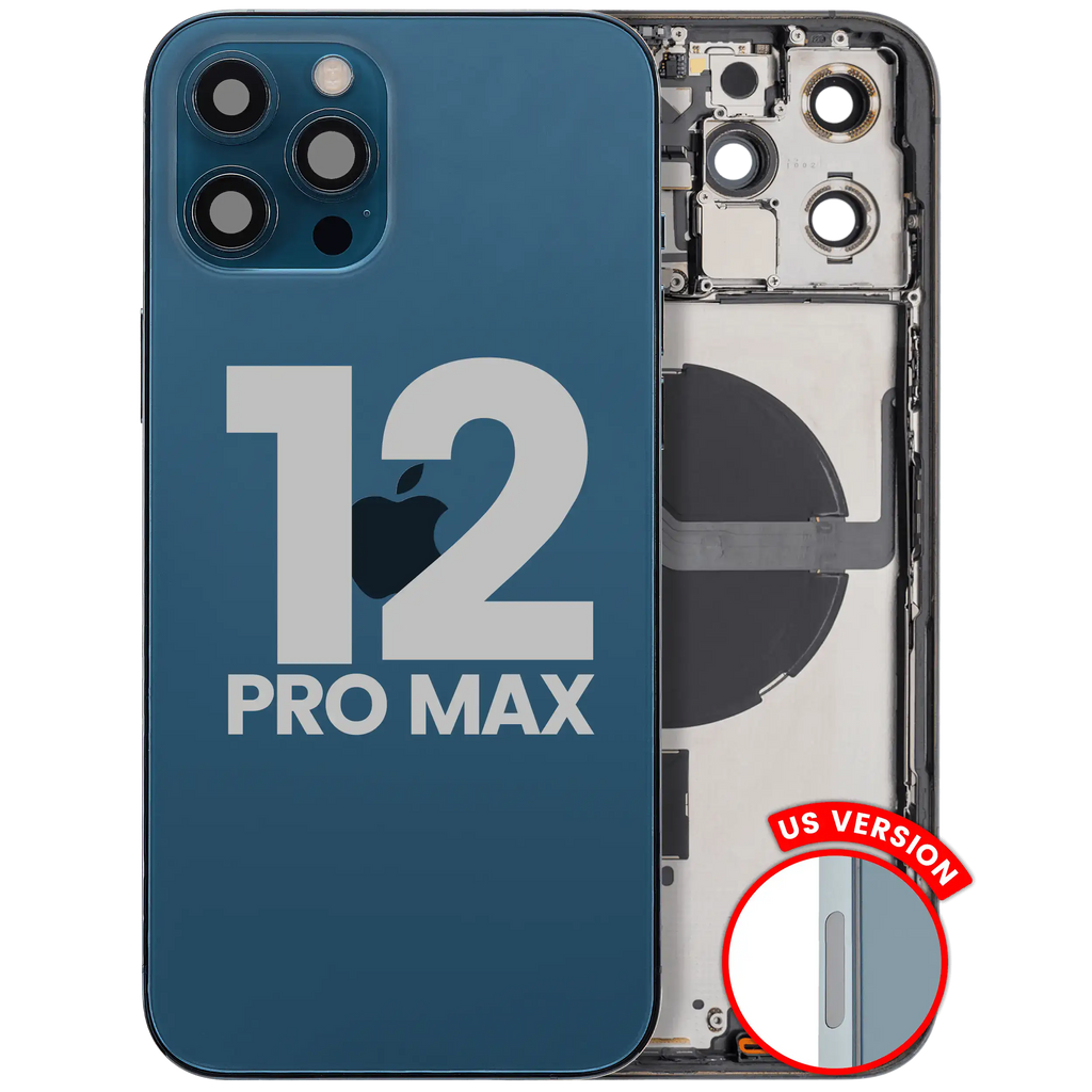 Gebrauchter Ausbau/Pull Qualität C – iPhone 12 Pro Backcover/Rahmen Pacific Blau