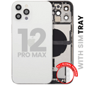 Backcover mit Ladebuchse Flex & Kleinteile für iPhone 12 Pro Max Silber OEM A