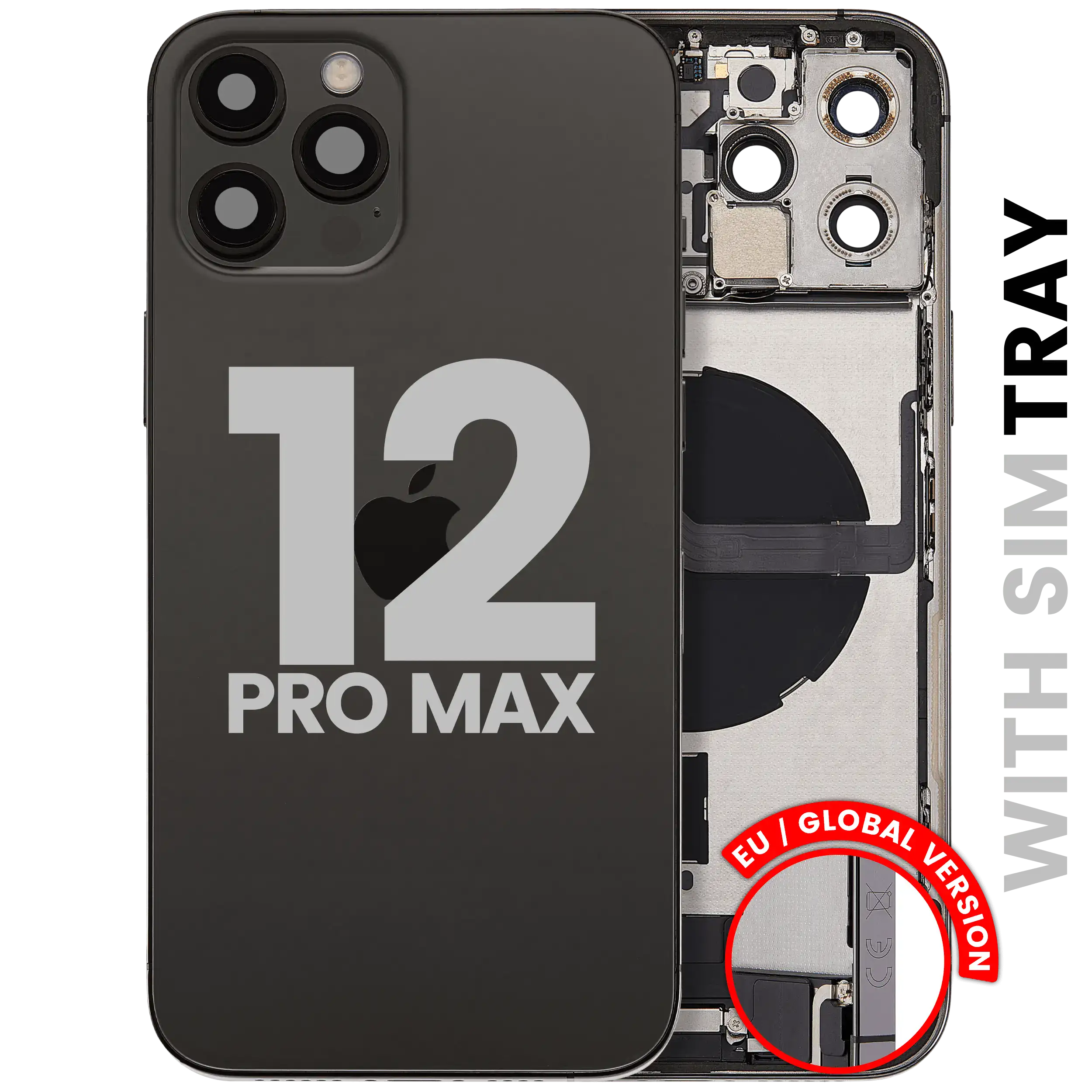 Original Apple-Ausbau C gebraucht – iPhone 12 Pro Max Backcover/Rahmen Graphit