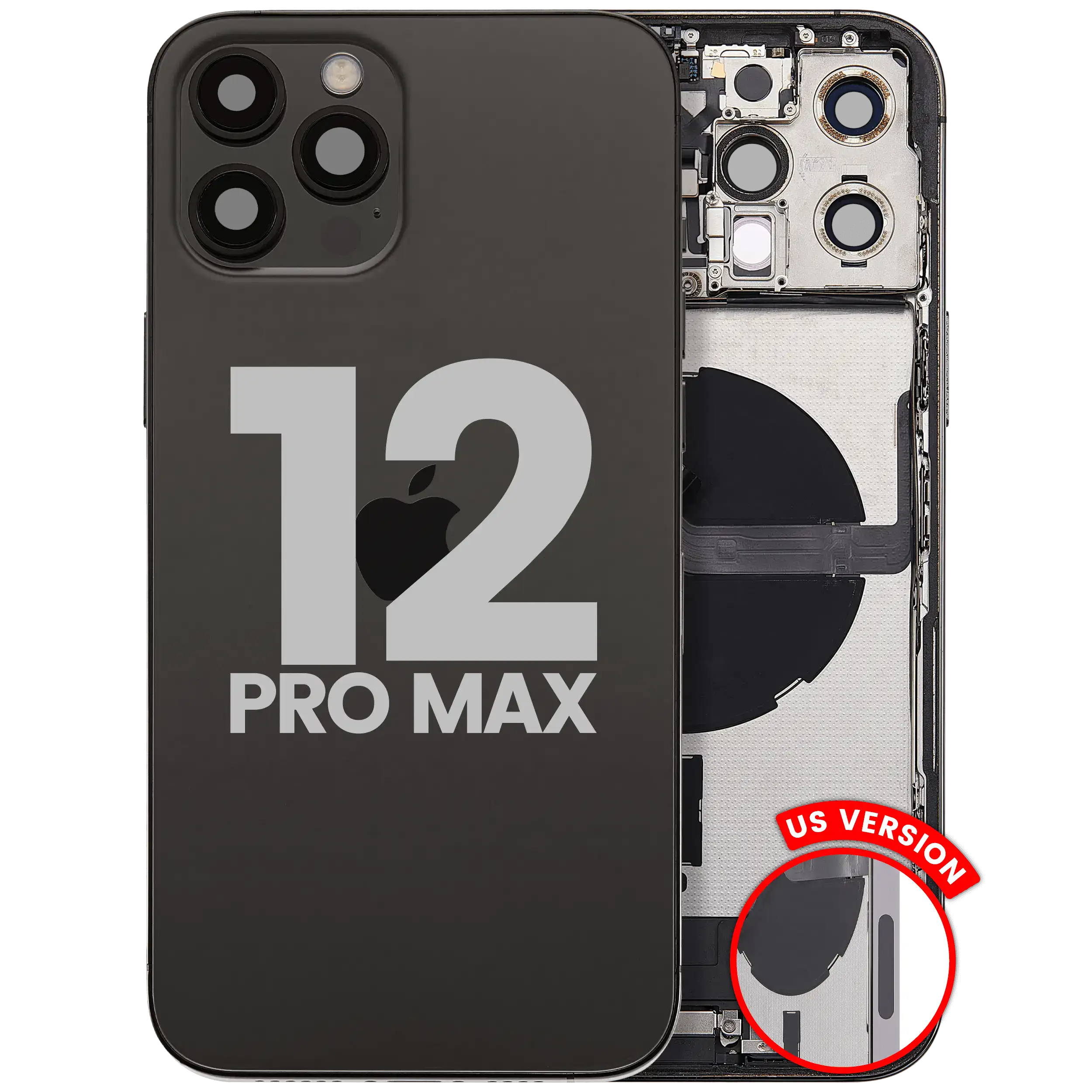Original Apple-Ausbau B gebraucht – iPhone 12 Pro Max Backcover/Rahmen Graphit