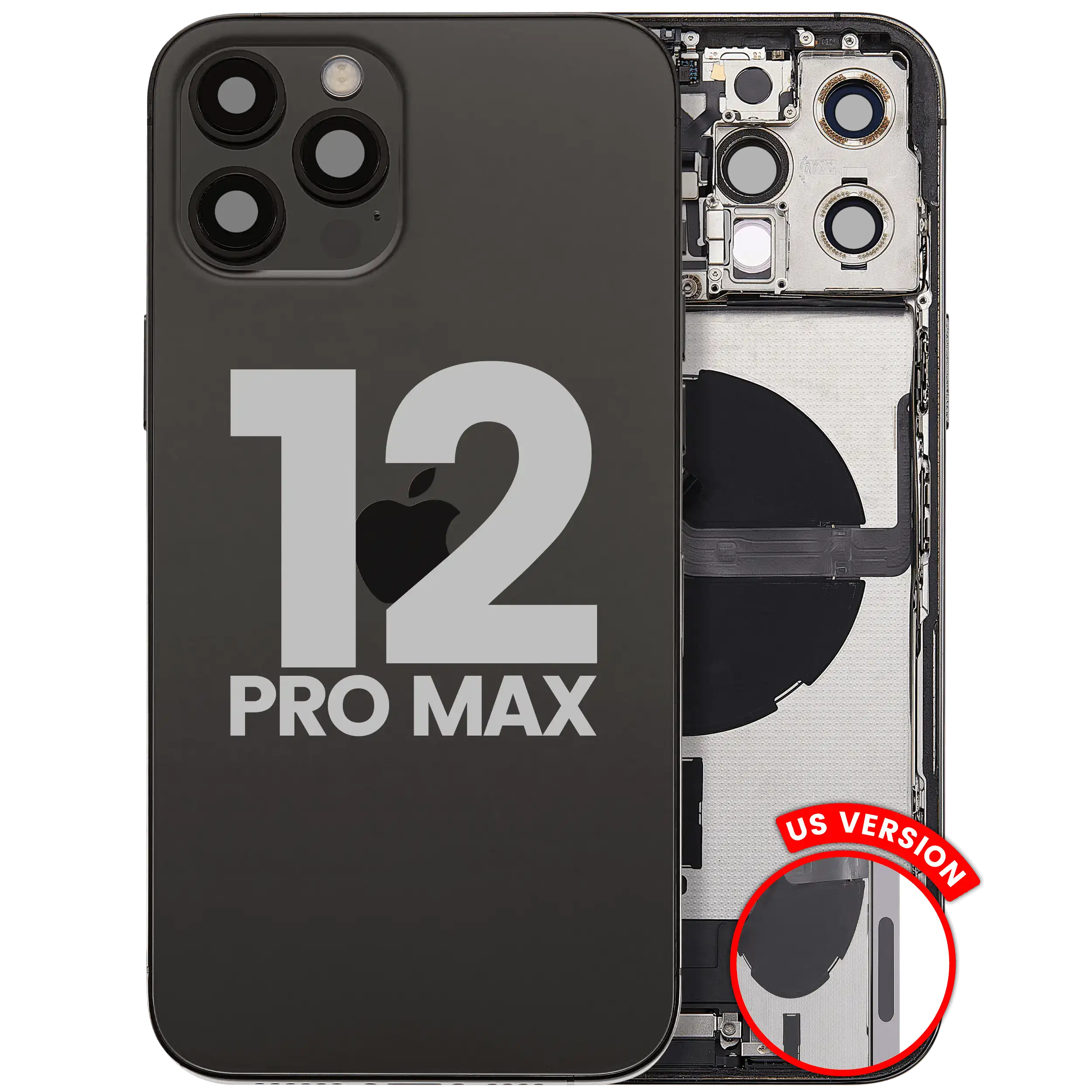 Original Apple-Ausbau C gebraucht – iPhone 12 Pro Max Backcover/Rahmen Graphit