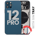 Back Cover/Frame with Small Parts for iPhone 12 Pro (EU/Global Version) (Used OEM Removal, Quality B) (Pacific Blue)