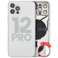 Back Cover/Frame with Small Parts for iPhone 12 Pro (US Version) (Used OEM Pull, Quality A) (Silver)