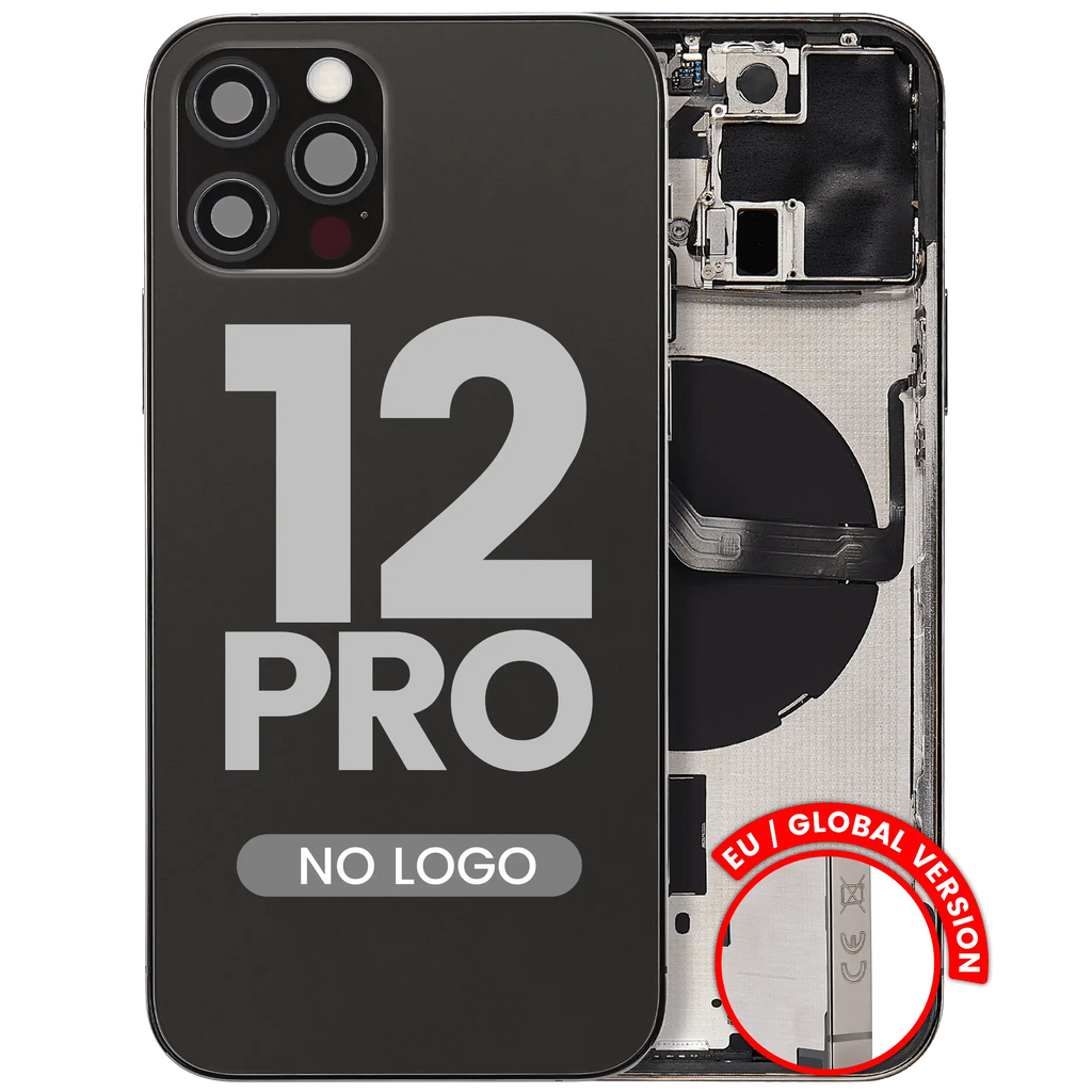 Back Cover/Frame with Small Parts for iPhone 12 Pro (EU / Global Version) (Aftermarket Plus) (Graphite)