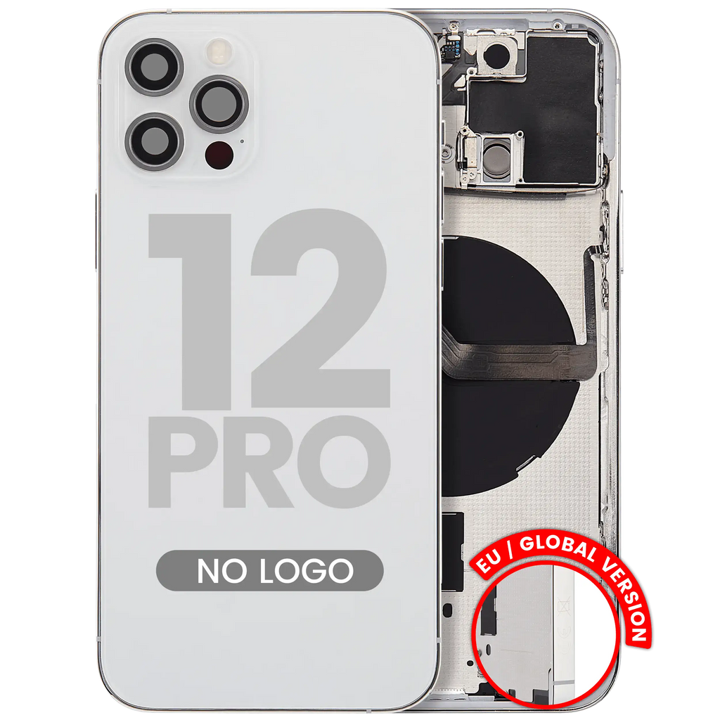Back Cover/Frame with Small Parts for iPhone 12 Pro (EU / Global Version) (Aftermarket Plus) (Silver)