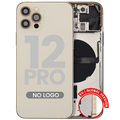 Back cover/frame with small parts for iPhone 12 Pro (EU / Global Version) (Aftermarket Plus) (Gold)