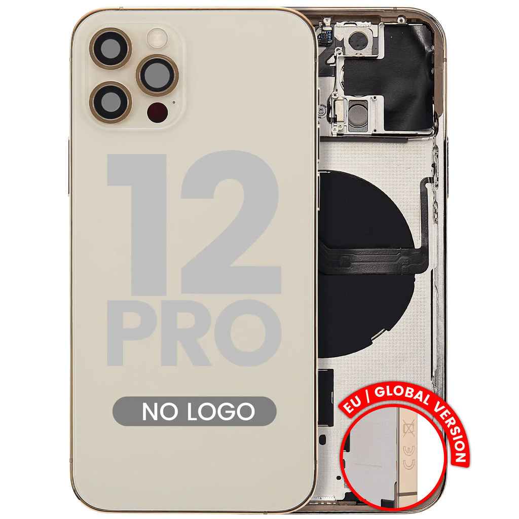 Back cover/frame with small parts for iPhone 12 Pro (EU / Global Version) (Aftermarket Plus) (Gold)