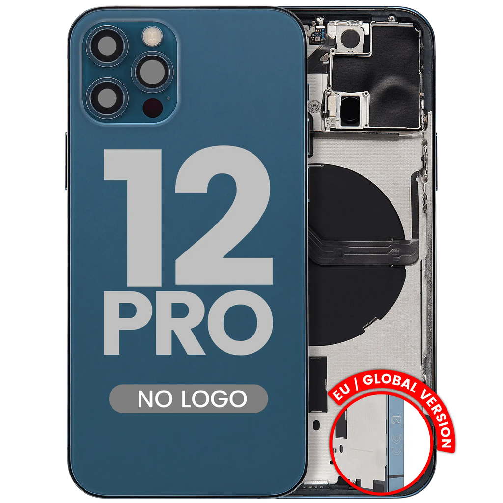 Back Cover/Frame with Small Parts for iPhone 12 Pro (EU / Global Version) (Aftermarket Plus) (Pacific Blue)