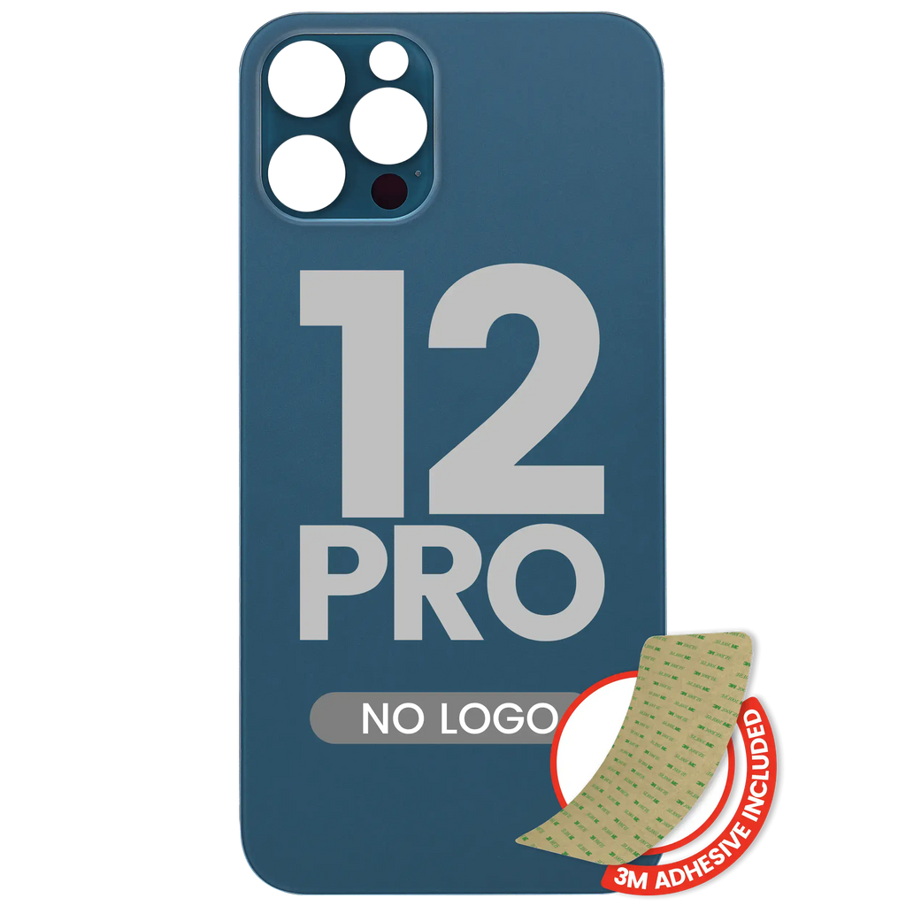 Backcover 3M-Kleber iPhone 12 Pro (kein Logo, großes Kameraloch) Pacific Blau