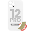 Backcover mit 3M-Kleber für iPhone 12 Pro (kein Logo / großes Kameraloch) (Silbe