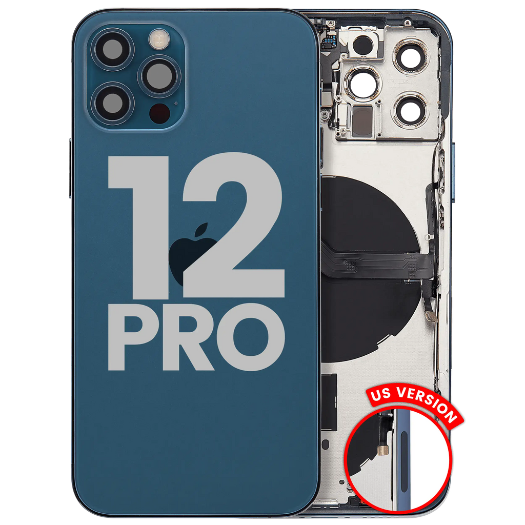Gebrauchter Ausbau/Pull Qualität B – iPhone 12 Pro Backcover/Rahmen Pacific Blau