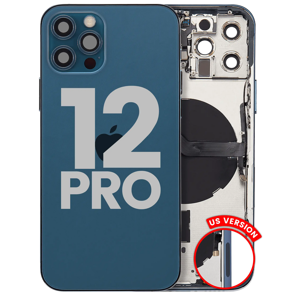 Gebrauchter Ausbau/Pull Qualität C – iPhone 12 Pro Backcover/Rahmen Pacific Blau