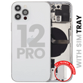 Back Cover/Frame with Small Parts for iPhone 12 Pro (EU / Global Version) (Used OEM Removal, Quality B) (Silver)