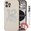 Apple iPhone 12 Pro Backcover/Rahmen mit Ladebuchse Flex OEM Qualität B Gold