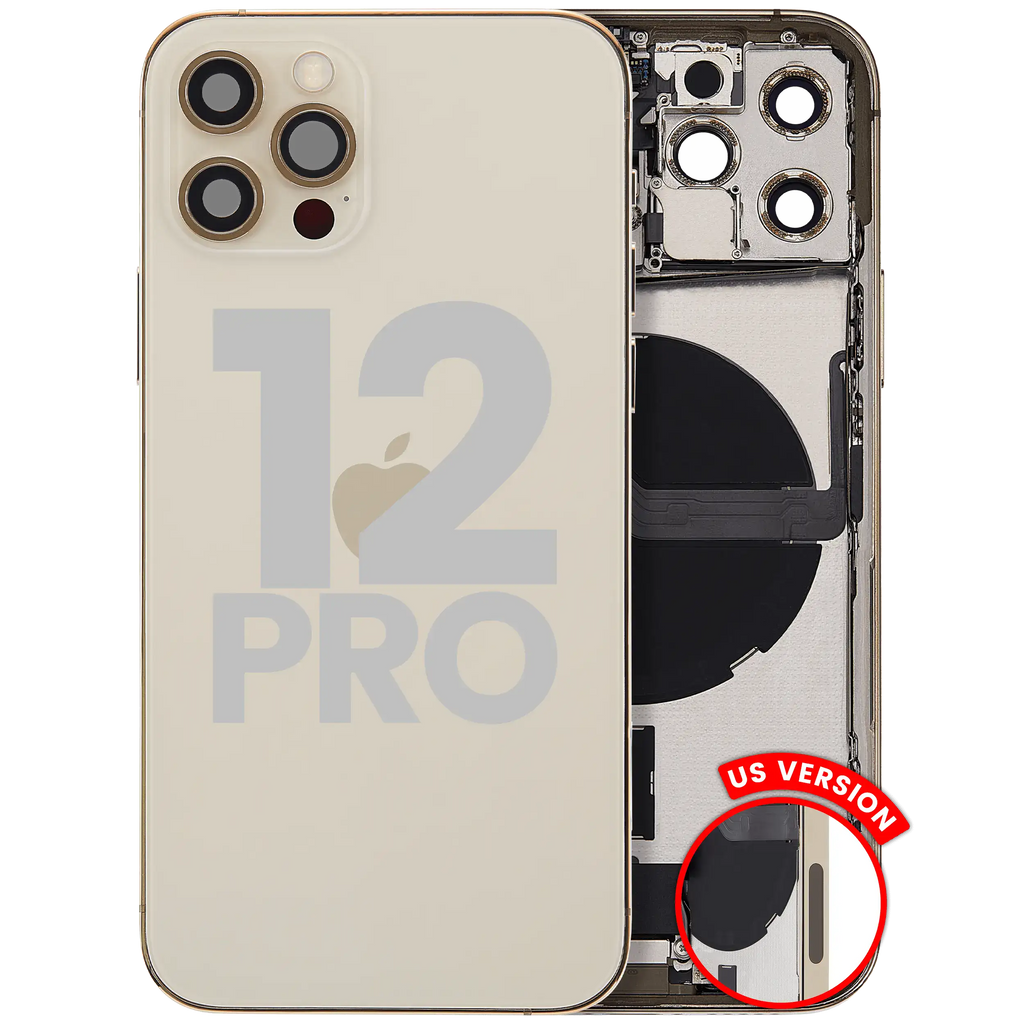 Original Apple-Ausbau A gebraucht – iPhone 12 Pro Backcover/Rahmen Gold