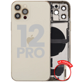 Backcover/Rahmen mit Ladebuchse-Flex & Kleinteile iPhone 12 Pro Gold OEM Pull C