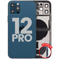 Back Cover/Frame with Charging Port Flex & Small Parts for iPhone 12 Pro (US Version) (Pacific Blue, Quality C)