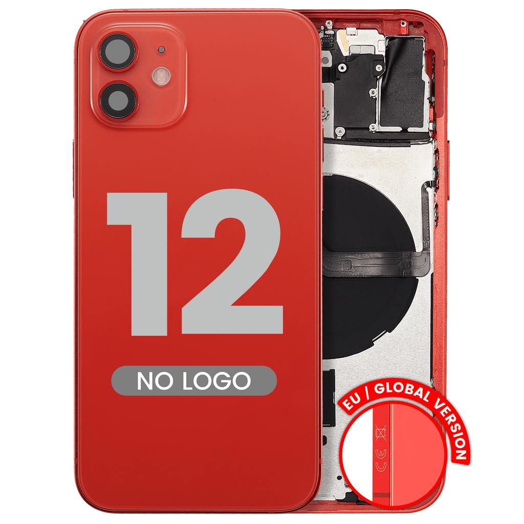 Back Cover/Frame with Small Parts for iPhone 12 (EU/Global Version) (Aftermarket Plus) (Red)