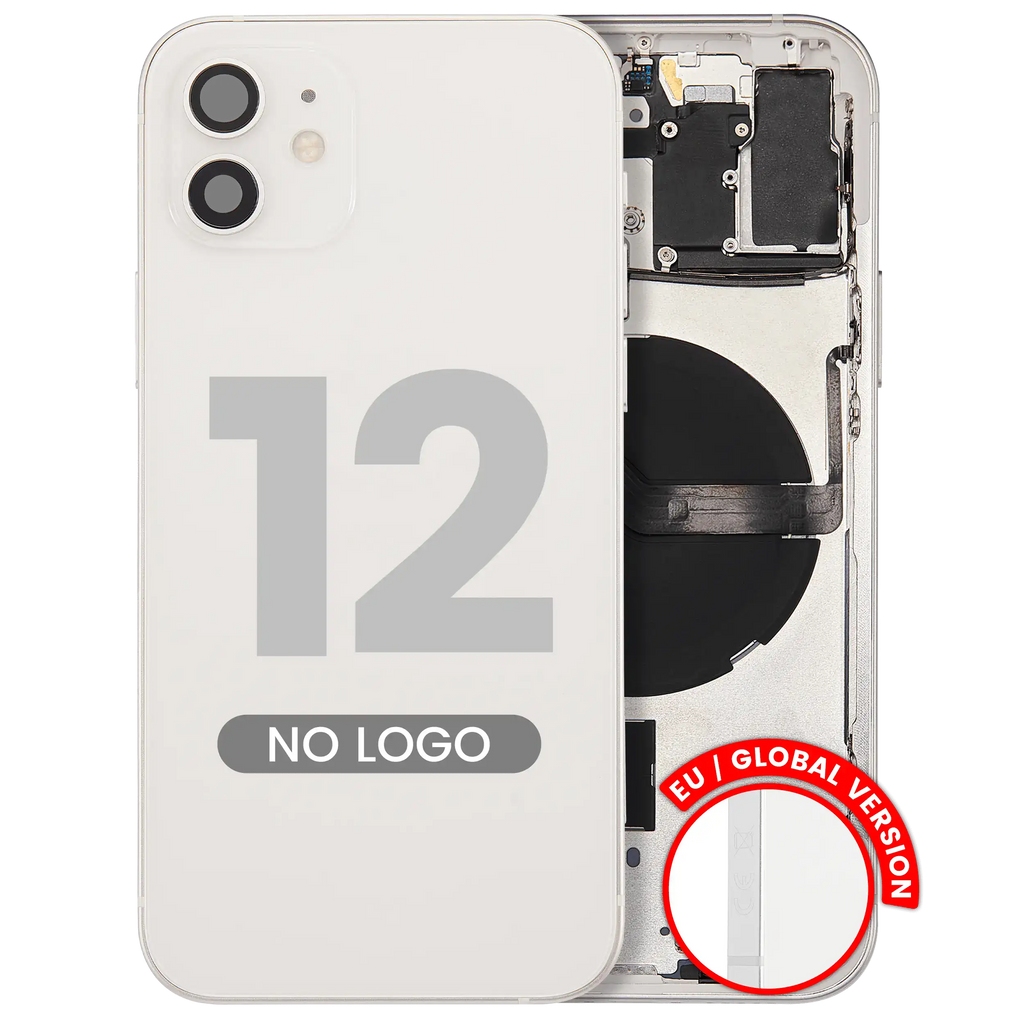 Backcover/Rahmen mit Kleinteilen für iPhone 12 (Aftermarket Plus) Weiß