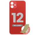 Backcover mit 3M-Kleber für iPhone 12 (ohne Logo / großes Kameraloch) (Rot)