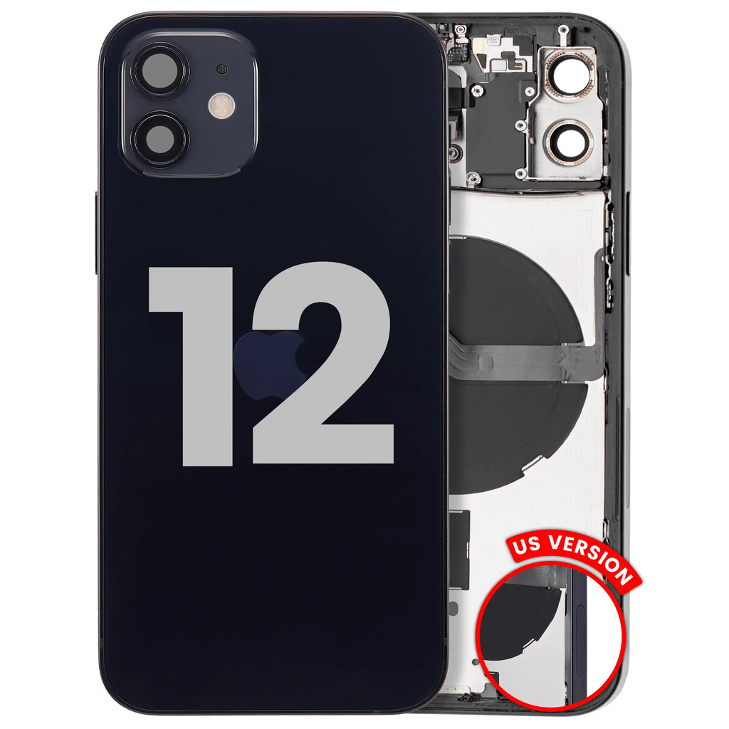Original Apple-Ausbau A gebraucht – iPhone 12 Backcover/Rahmen Schwarz
