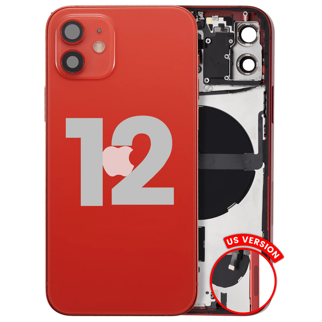 Gebrauchter Ausbau/Pull Qualität A – iPhone 12 US Version Backcover/Rahmen Rot