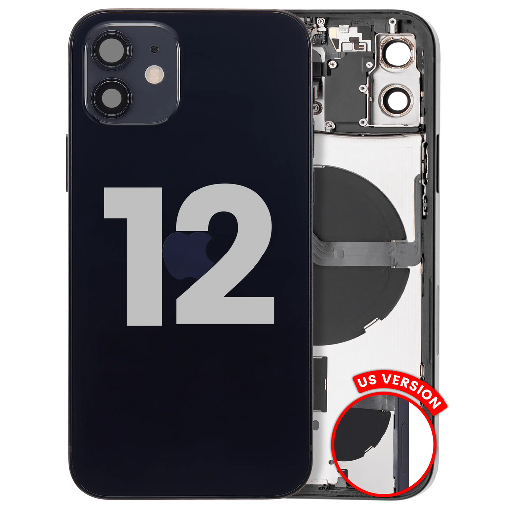Gebrauchter Ausbau/Pull Qualität B – iPhone 12 Backcover/Rahmen Schwarz