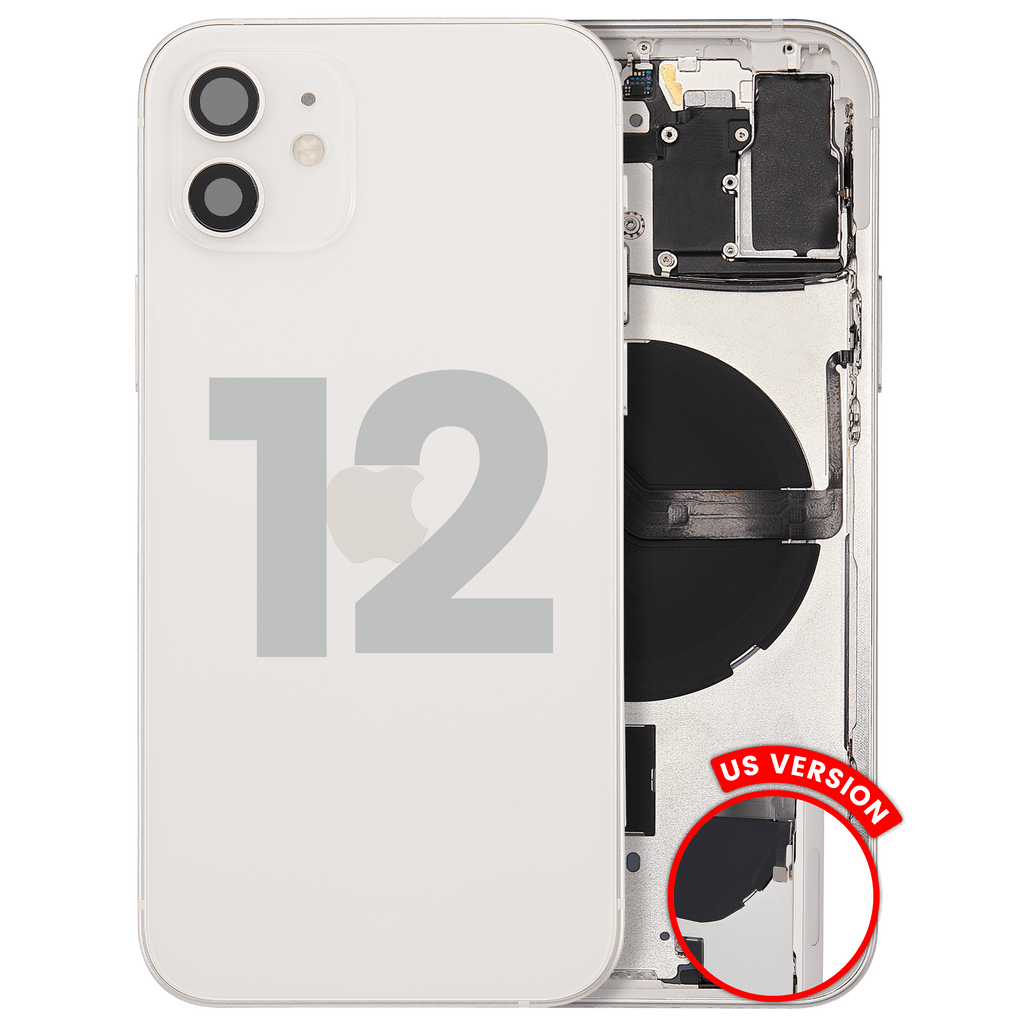 Original Apple-Ausbau B gebraucht – iPhone 12 US Version Backcover/Rahmen Weiß
