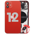 Backcover/Rahmen mit Kleinteilen für iPhone 12 US Rot OEM Pull C
