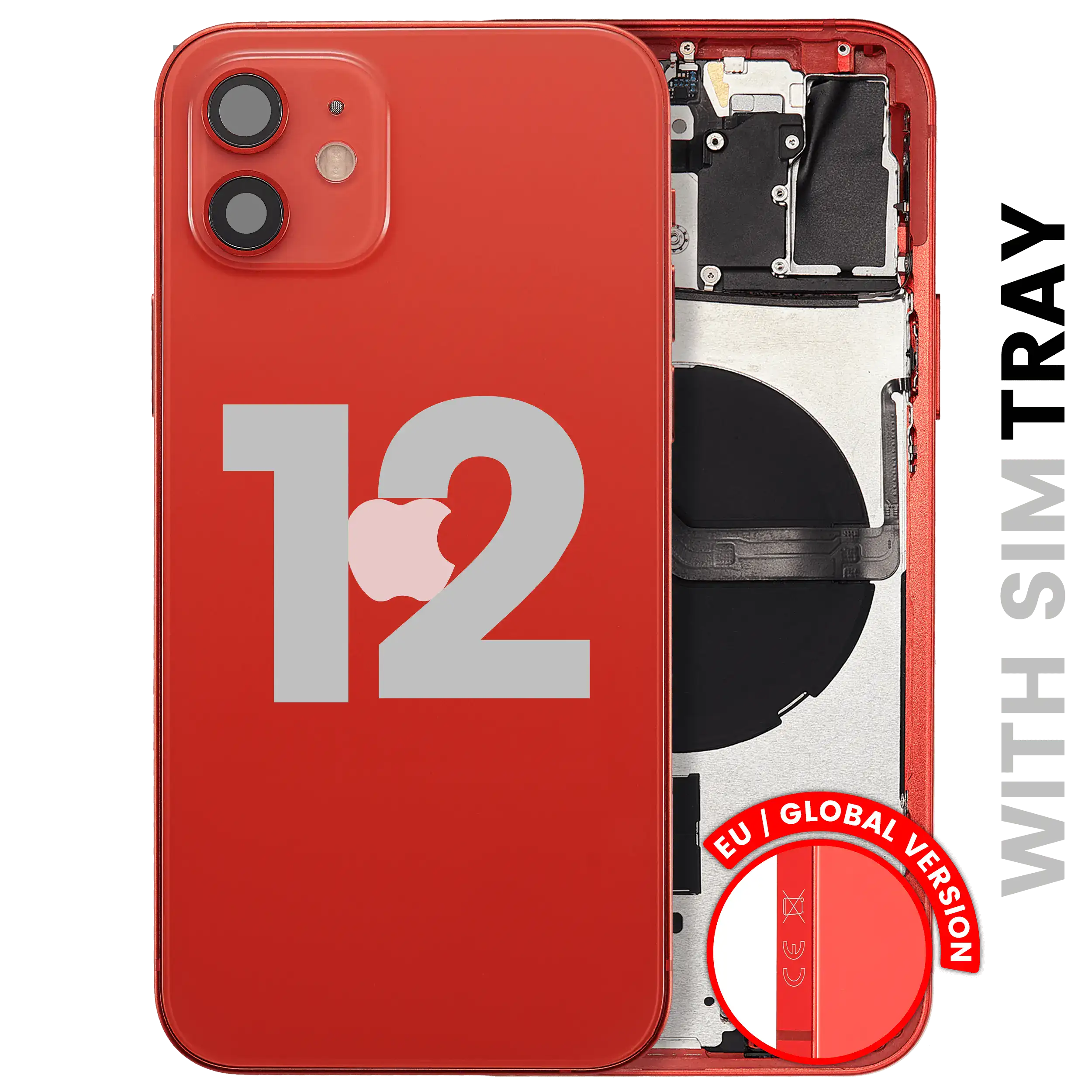 Original Apple-Ausbau C gebraucht – iPhone 12 EU / Backcover/Rahmen Rot