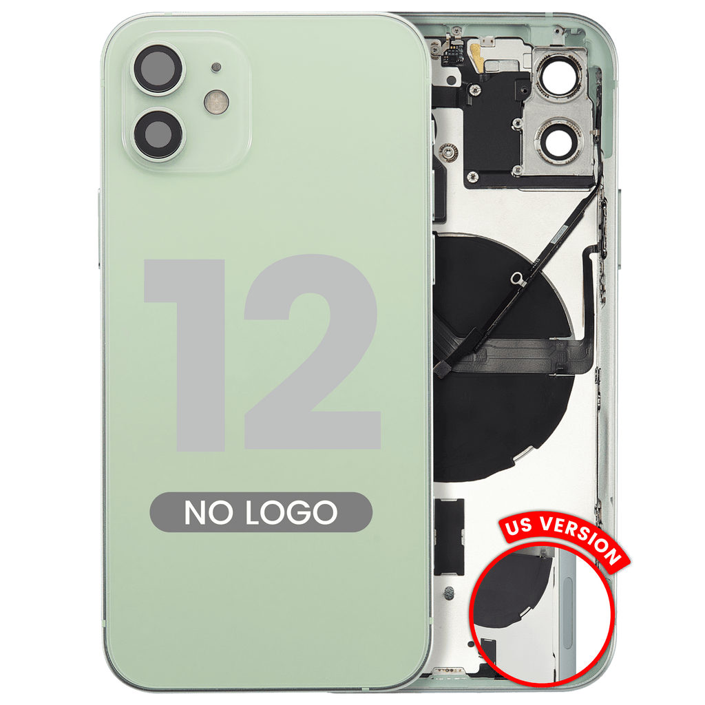 Back Cover/Frame with Small Parts for iPhone 12 (US Version) (Aftermarket Plus) (Green)
