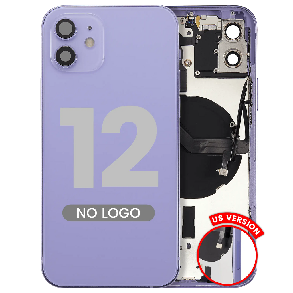 Backcover/Rahmen mit Kleinteilen iPhone 12 Aftermarket+ Lila