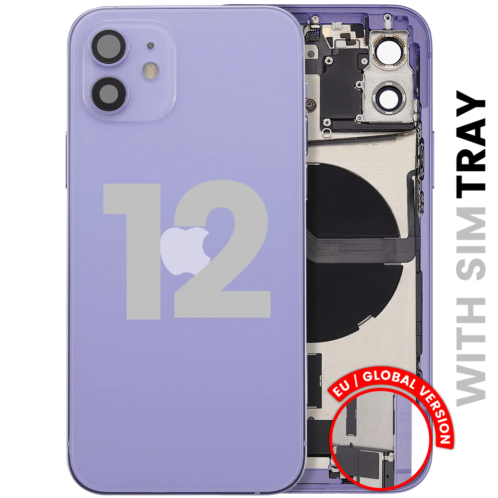 Original Apple-Ausbau A gebraucht – iPhone 12 EU / Backcover/Rahmen Violett