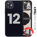 Backcover/Rahmen+Ladebuchse iPhone 12 Schwarz OEM C