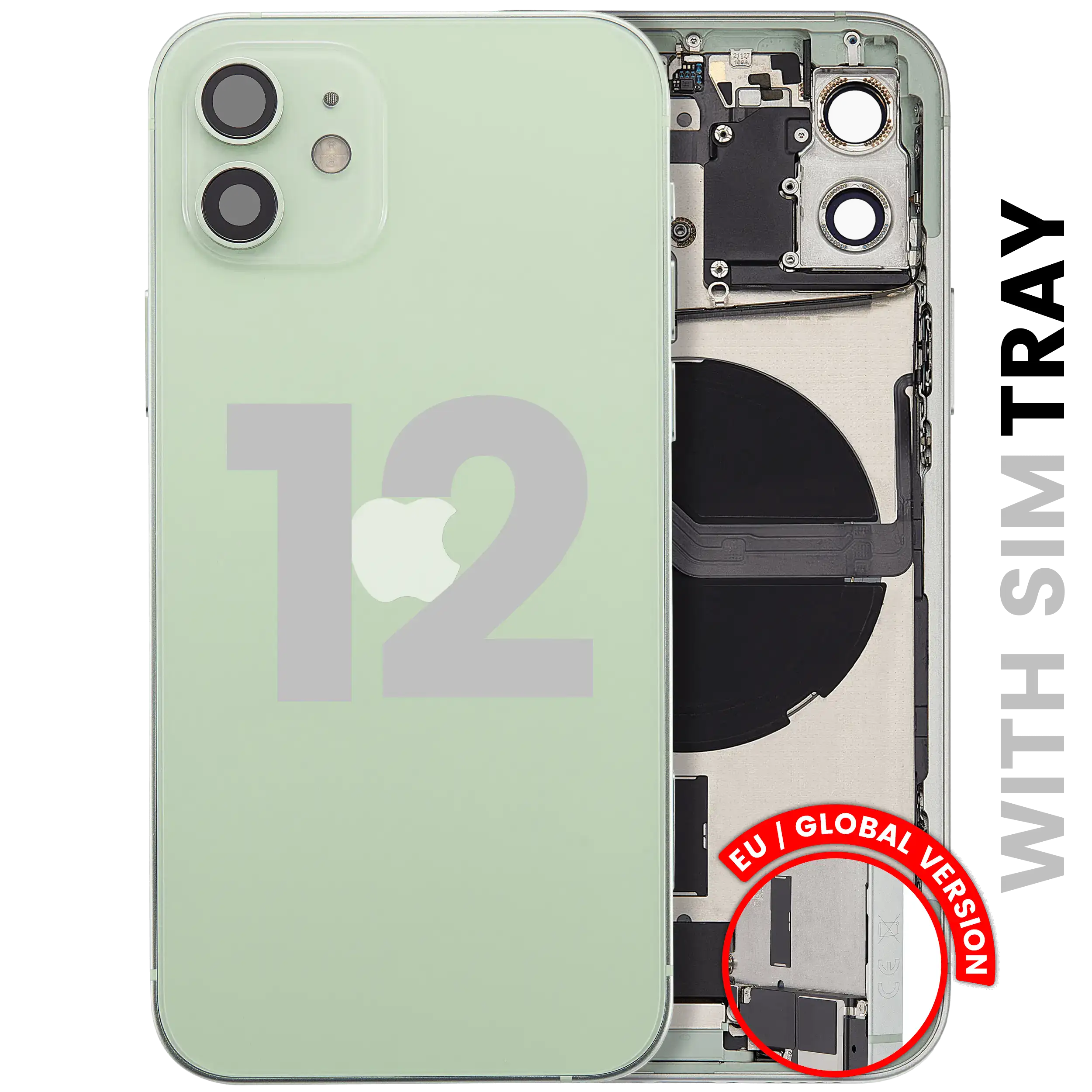 Original Apple-Ausbau C gebraucht – iPhone 12 EU / Backcover/Rahmen Grün