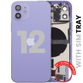 Backcover Ladebuchse Flexkabel iPhone 12 Lila OEM Pull C