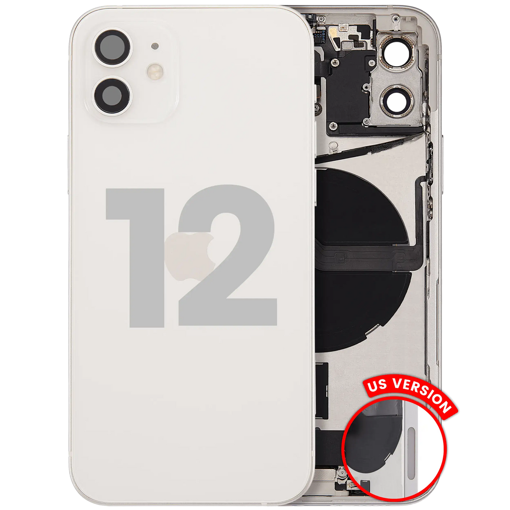 Original Apple-Ausbau B gebraucht – iPhone 12 US Version Backcover/Rahmen Weiß