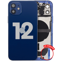 Backcover/Rahmen Kit mit Ladebuchsen-Flex für iPhone 12 Blau Qualität C