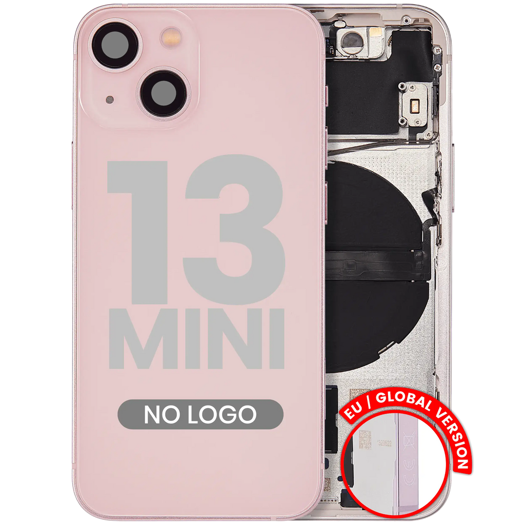 Back Cover/Frame with Small Parts for iPhone 13 Mini (EU / Global Version) (Aftermarket Plus) (Pink)