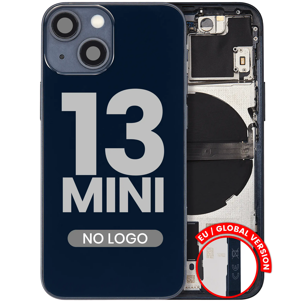 Back Cover/Frame with Small Parts for iPhone 13 Mini (EU/Global Version) (Aftermarket Plus) (Midnight)