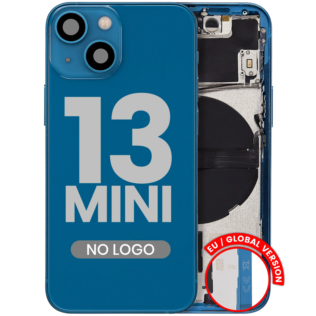 Back Cover/Frame with Small Parts for iPhone 13 Mini (EU/Global Version) (Aftermarket Plus) (Blue)