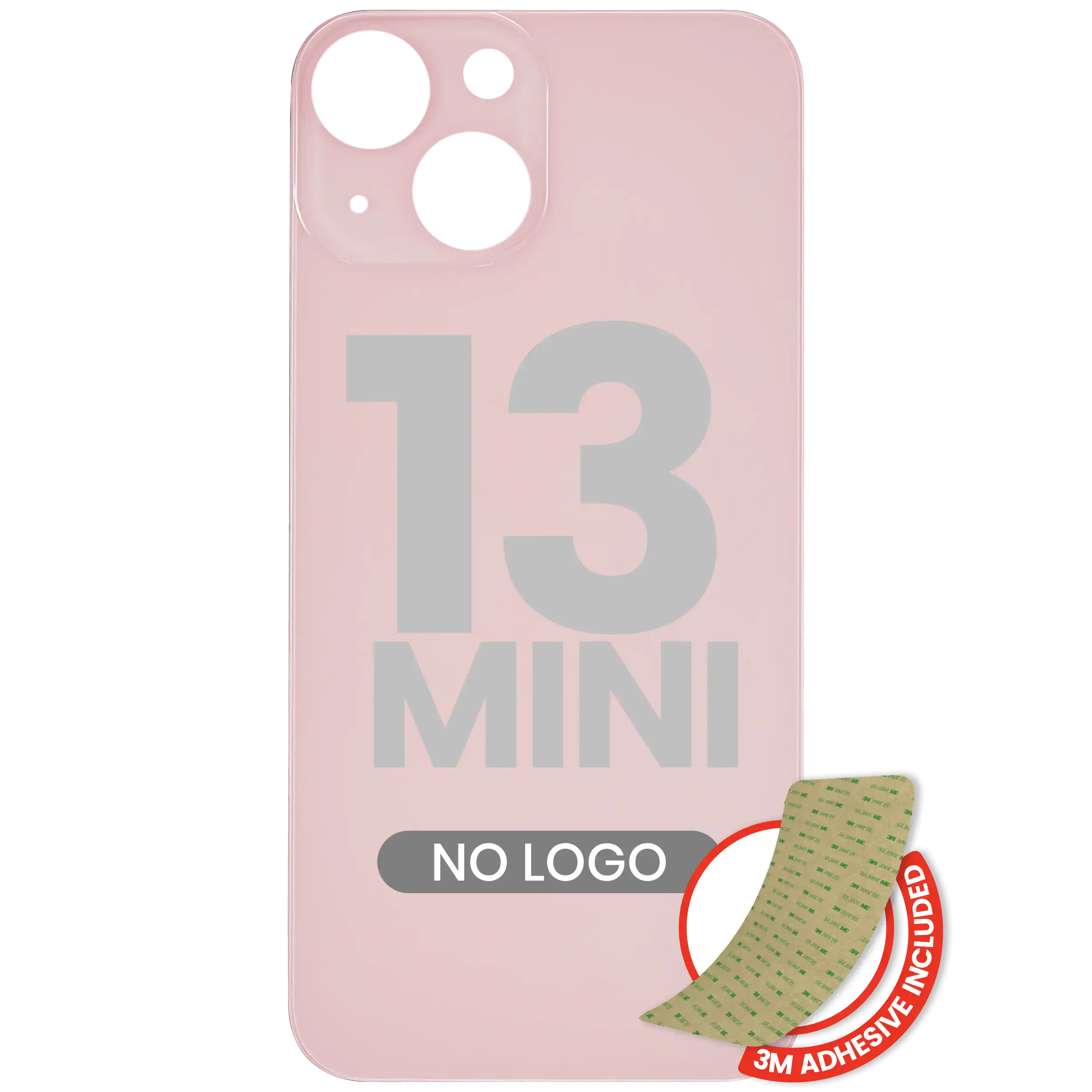 Backcover für iPhone 13 Mini, Pink, mit 3M Kleber, ohne Logo, großes Kameraloch
