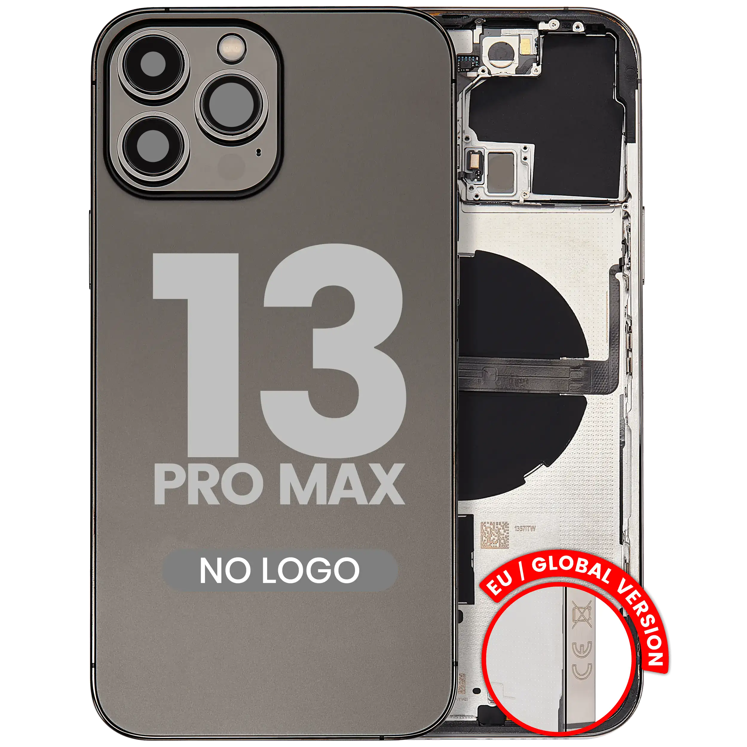 Back Cover/Frame with Small Parts for iPhone 13 Pro Max (EU/Global Version) (Aftermarket Plus) (Graphite)