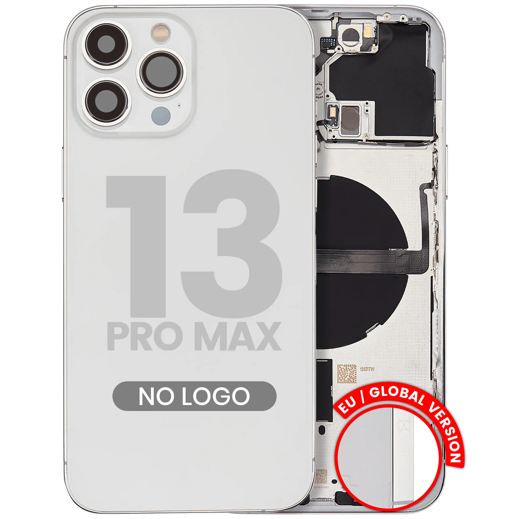 Back Cover/Frame with Small Parts for iPhone 13 Pro Max (EU/Global Version) (Aftermarket Plus) (Silver)